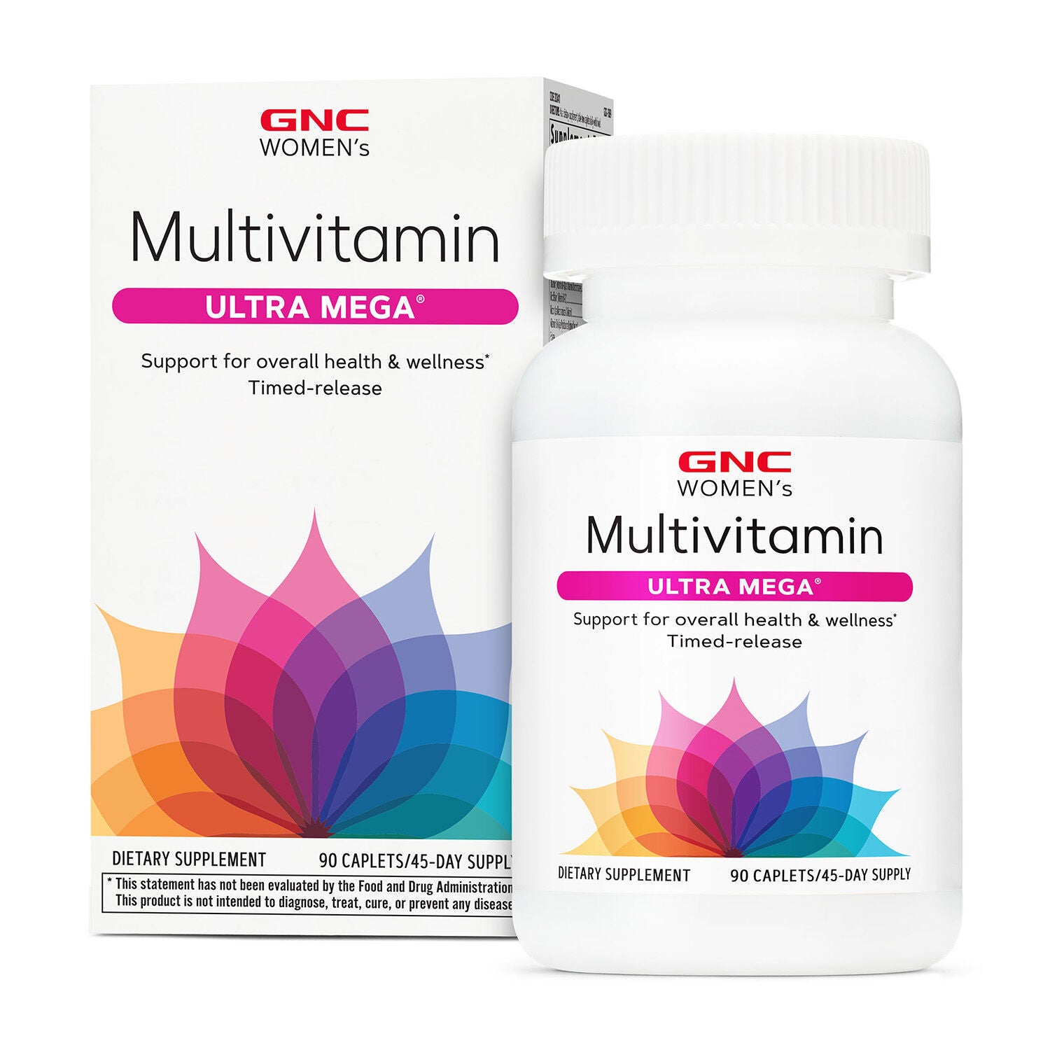 Ultra Mega Multivitamin Healthy - 90 Caplets (45 Servings)