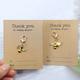 1/2pcs, Thank You Greeting Card Small Bee Keychain Bee Pendant Thank You Card Thank You Gift Teacher's Day Gift Graduation Season Gift Thank You Card