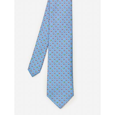 J.McLaughlin Men's Italian Silk Tie in Sailboat Light Blue