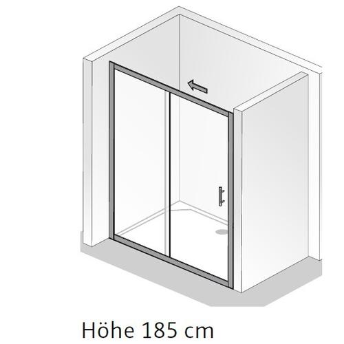 HSK Favorit Gleittür, 2-teilig, mit Bodenprofil 1351xx