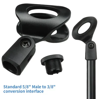 4PCS Pack Mic Clip Universal Wired/ Wireless Microphone Mount Holder for Mic Stand