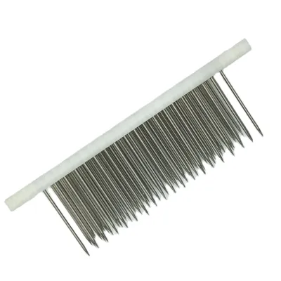 1pc 30cm White Hair hackle with 100 pcs needle for comb machine weft haaknaalden crochet locks