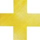 170104 Repère de position forme croix jaune signal 10 pc(s) (l x l x h) 150 x 150 x 0.7 mm Q821882