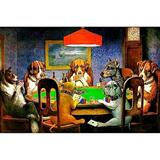 Jigsaw Puzzles Dogs Playing Poker 1000 Piece Jigsaw Puzzle challenging and Stimulating Puzzle Game Wall Art Unique Gift.