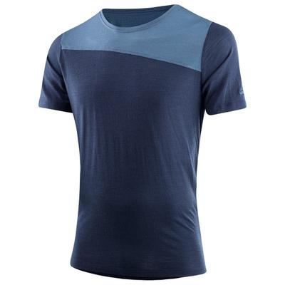 Löffler - Blockshirt Merino-Tencel - Merinoshirt Gr 52 blau