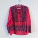 J. Crew Tops | J.Crew Blouse Womens Red Tunic Paisley Henley Long Sleeve Lightweight Top Size M | Color: Red | Size: M