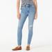 J. Crew Jeans | J Crew Toothpick Light Wash Distressed Skinny Jeans - Size 26 - Mid Rise Stretch | Color: Blue | Size: 26