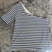 J. Crew Tops | J.Crew One Shoulder Stripped Top | Color: Blue/White | Size: M