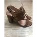 Kate Spade Shoes | 1307 Kate Spade Imani Laser Cutout Logo Heels Sandals Brown Sz 8 *Worn (See Pics | Color: Brown | Size: 8