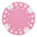 Brybelly Diamond Suited Poker Chips Versatile 11.5-gram Clay Composite - Pack of 50 (Pink)
