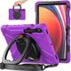 MOSHOU Tablet Case for Samsung Galaxy Tab S9/ S9 FE 5G, 2023 with Screen Protector Pencil Holder, 360 Rotating Stand, Drop-Proof Case for Galaxy Tab S9 FE 10.9''/ S9 11'' (Purple)