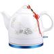 WECDS-E Ceramic Electric Kettle Cordless Water Teapot, Teapot-retro 1L Jug, 1000w Water Fast for Tea, Coffee, Soup, Oatmeal-removable Base, Automatic Power Off,boil Dry Protection-White,B (B)