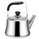 Whistling Kettle Kitchen Stove Top Whistling Tea Kettle 304 Stainless Steel Teapot Water Kettle with Anti-Heat Handle Kettle Stainless Steel Kettle (Color : Stainless Steel Color, Size : 4L)