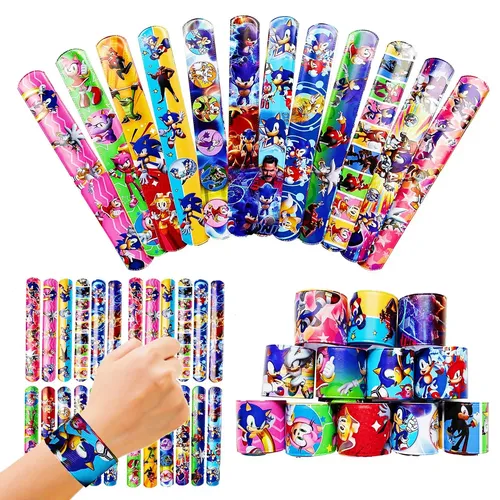 Pokemon Sonic Slap Armbänder Figur Anime Armband Kinder tasche Slap Band Puzzle Spielzeug für Jungen