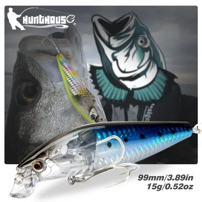 Hunthouse Wobbler Angeln Lockt Minnow Köder Schwimm 99mm 15g Wolfram Gewicht System Tiefe 0 1-0 3 m