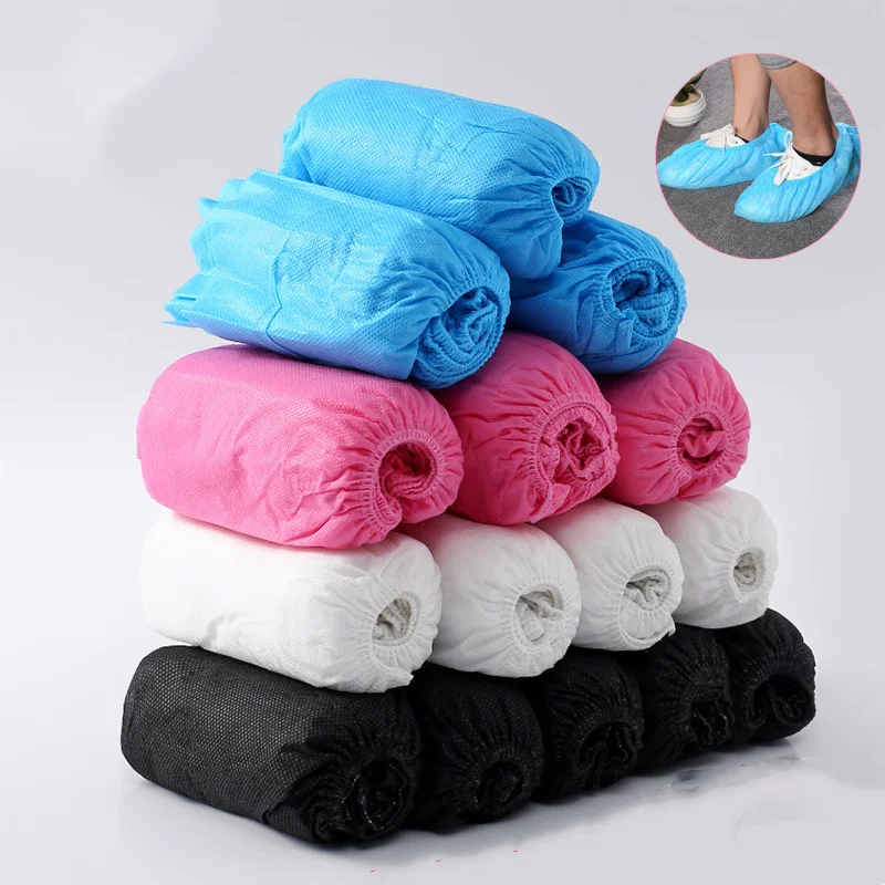 Schuh überzüge Einweg-haltbare 100er Pack Vlies Schuh-und Stiefel abdeckungen wasserdichte rutsch feste Schuhs chuhe für den Innenbereich