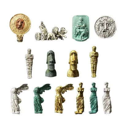 3d berühmte Statue Kühlschrank Magnete Mumie Venus geflügelte Victoria Moai Landschaft magnetische Image