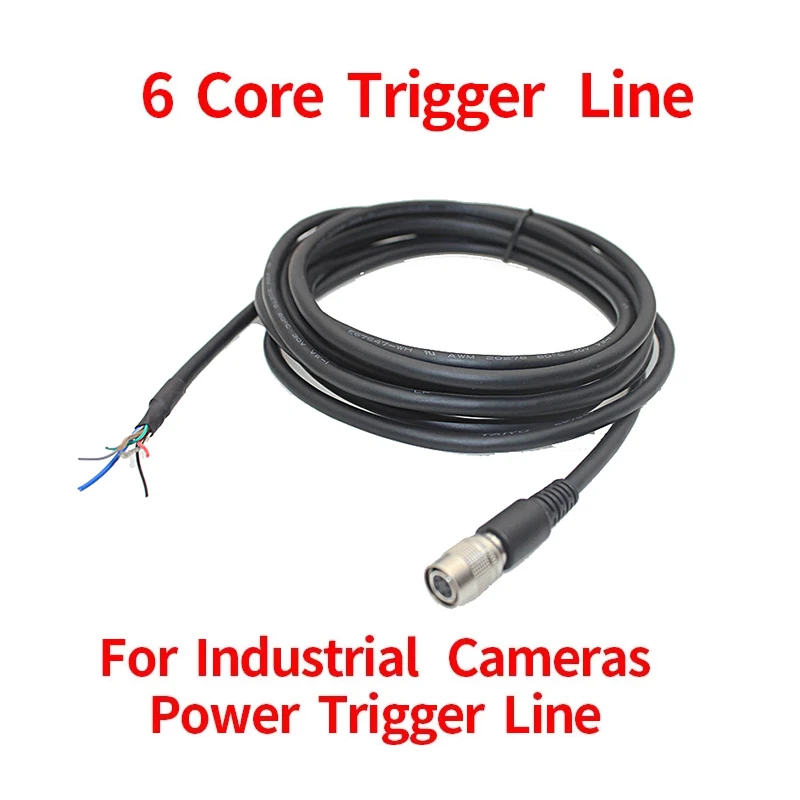 Kompatibles Hirose HR10A-7P-6S High Soft Netzkabel Hielded Trigger Iine, kompatibel mit Basler Hikvision Industriekameras Image