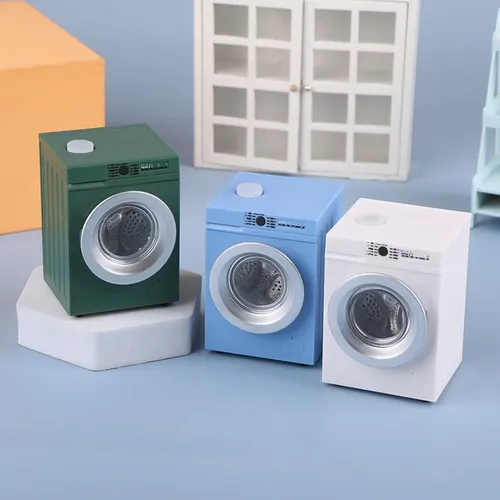 Puppenhaus Miniatur Waschmaschine Trommel Waschmaschine Wäsche Modell Puppenhaus Dekor Spielzeug