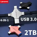 Lenovo 4 in1 Super Mini chiavette Usb 256GB Usb 3.0 Pen Drive 1TB 2TB OTG Type-C 512GB Memory Stick