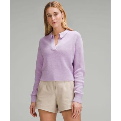 Collared Merino Wool-blend Sweater