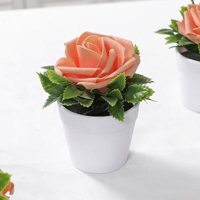 plante en pot rose miniature réaliste
