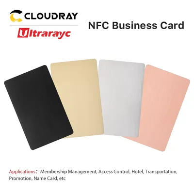 Ultrarayc NFC Chip Metal Blank Business Name Card Satinless Steel & PVC Hybrid Hidden NFC Access