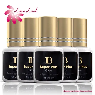 2/5/10 Bottles Original IB Ibeauty Super Plus Glue for Eyelash Extensions 5ml Korea IB Gold Cap