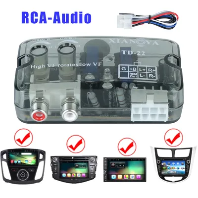 12V Car Audio Stereo Converter Auto Speaker Level RCA Adapter High To Low VF Output Automotive