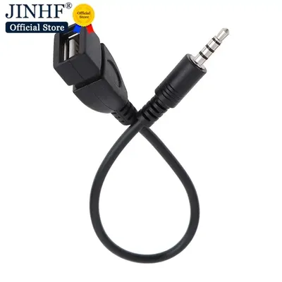 1PC Auto Car Electronics 3.5mm MP3 Male AUX Audio Plug Jack To USB 2.0 Female Converter Cable Cord