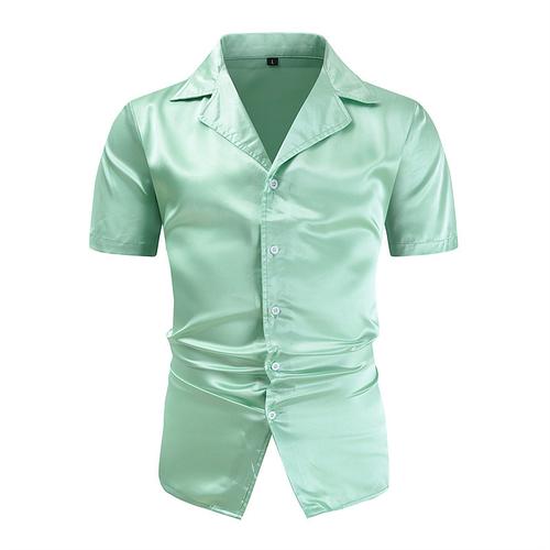 Men's Shirt Summer Shirt Casual Shirt Beach Shirt Button Up Shirt Light Pink Black White Pink Blue Short Sleeve Plain Camp Collar Vacation Hawaiian Clothing Apparel Polyester Fashion Casual