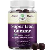 Delicious Iron Gummies for Women and Men - High Strength 45mg per Serving Gentle Gummy Iron Supplement for Women and Men with Vitamin C for Higher Absorption - Non Iron Tasting Daily Chewable Gummy