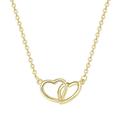 Double Love Heart Bling Pendant Clavicle Chain Necklace For Women Gift U7C3