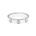 CARTIER Love Mini Love Ring White Gold [18K] Fashion Diamond Band Ring Silver