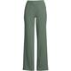 Starfish Wide Leg Stretch Jersey Trousers, Women, size: 16-18, regular, Green, Cotton-blend, by Lands' End