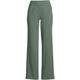 Starfish Wide Leg Stretch Jersey Trousers, Women, size: 10-12, petite, Green, Cotton-blend, by Lands' End