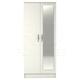 Ready assembled Classic 2 Door Mirrored Wardrobe White