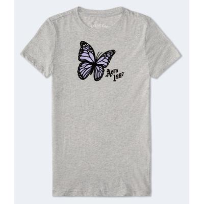 Aeropostale Womens' 1987 Butterfly Flocked Graphic...