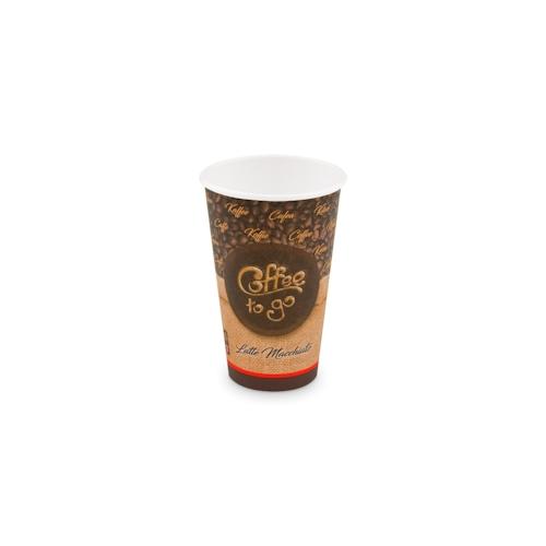 800 Kaffeebecher Coffee to go Becher ""Latte Macchiato"" XL 400 ml glatt