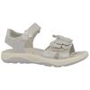 Sandale LURCHI "Farfalla", Kinder, Gr. 28, silber (silberfarben), Lederimitat, Glitzer, glänzend, festlich, Schuhe, Klettschuh, mit Strasssteinen, Größenschablone zum Download