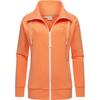 Sweatjacke RAGWEAR "Shocky", Damen, Gr. M (38), orange (pfirsich), Obermaterial: 70% Baumwolle, 30% Polyester; Innenfutter: 70% Baumwolle, 30% Polyester, casual, lässig geschnitten hüftlang, hoch geschlossener Ausschnitt, Langarm eng Rippbündchen,...
