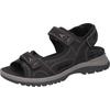 Trekkingsandale WALDLÄUFER "H-Sora", Damen, Gr. 7,5 (41), schwarz, Textil, Nubukleder, sportlich, Schuhe, Outdoorschuh, Sommerschuh, Keilabsatz, in bequemer Schuhweite H