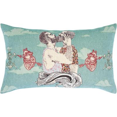 Dekokissen PAD "AQUABOY", blau (turquoise), B:60cm L:35cm, Obermaterial: 52% Baumwolle, 48% Polyester, Dekokissen_Sitzkissen_Kissenhüllen, Made in Europe, Kissenhülle ohne Füllung, 1 Stück