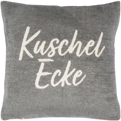 Dekokissen PAD "SNUG", grau, B:45cm L:45cm, Obermaterial: 65% Baumwolle, 35% Polyacryl, Dekokissen_Sitzkissen_Kissenhüllen, Made in Europe, Kissenhülle ohne Füllung, 1 Stück