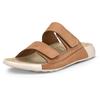 Pantolette ECCO "COZMO W", Damen, Gr. 40, braun, Leder, sportlich, Schuhe, Sommerschuh, Schlappen mit zwei Klettverschlussriemen