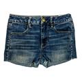 American Eagle Outfitters Shorts | American Eagle Aeo Jean Shorts Women's 2 Hi-Rise Cut Off Super Stretch Denim | Color: Blue | Size: 2