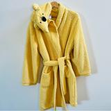 Disney Intimates & Sleepwear | Disney Winnie The Pooh Yellow Plush Night Robe Size Us M | Color: Yellow | Size: M