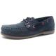 Womens Boat Shoes Deck Leather Nubuck Smooth Lightweight Trainers UK 4-8 (Navy/Pink 2, UK Footwear Size System, Adult, Women, Numeric, Medium, 8)