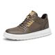 TUMAHE Men's Fashion Height Increasing Sneakers Breathable Hidden Heel Dress Sneakers Business Walking Boots,Brown,9 UK