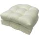 AALLYN Outdoor Seat Cushions Set, 2pcs 19x19inch Waterproof Chair Seat Cushion, Patio Furniture Cushions, Tufted Chair Pad for Wicker Chair(Color:White)